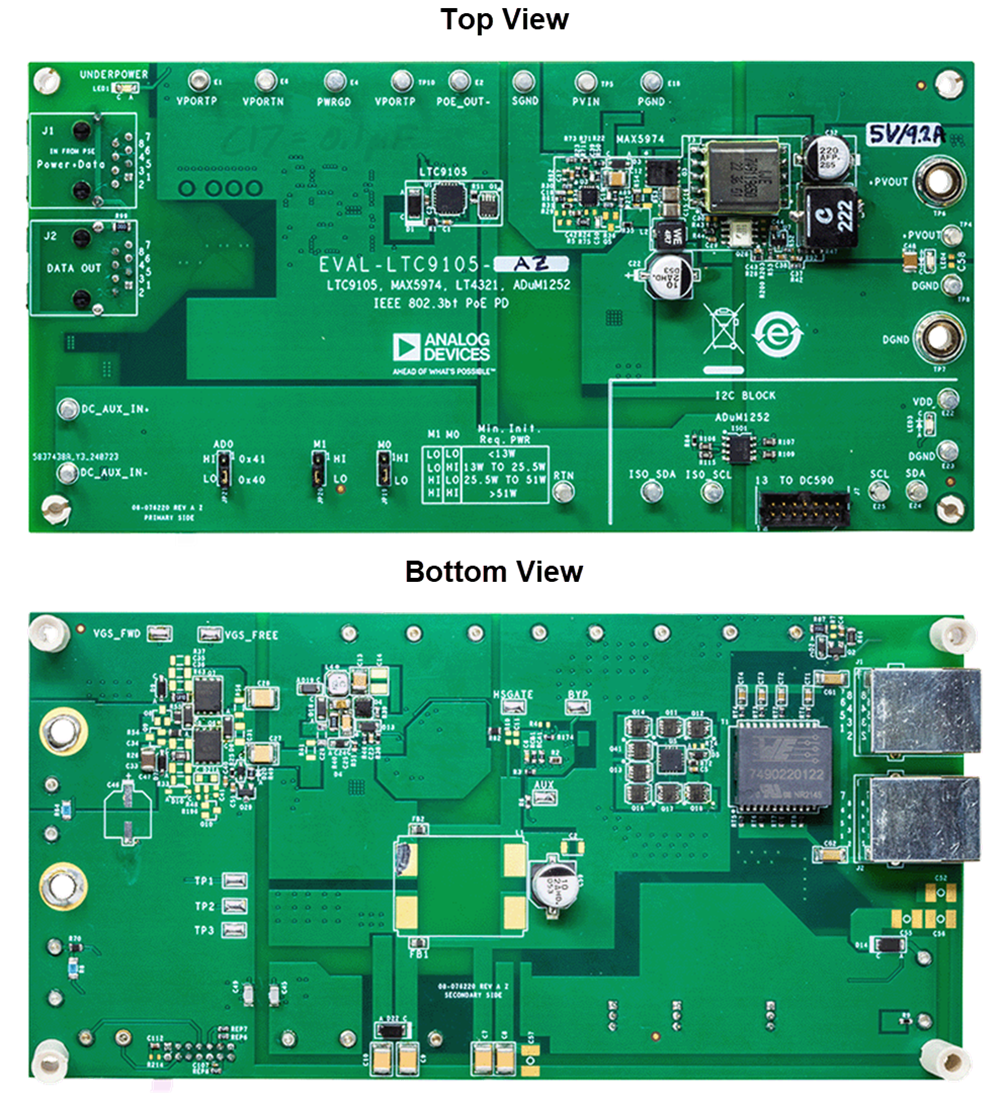 机械图纸 - Analog Devices / Maxim Integrated EVAL-LTC9105-AZ 评估板