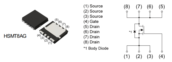 应用电路图 - ROHM Semiconductor RQ3P270BLFRA功率MOSFET