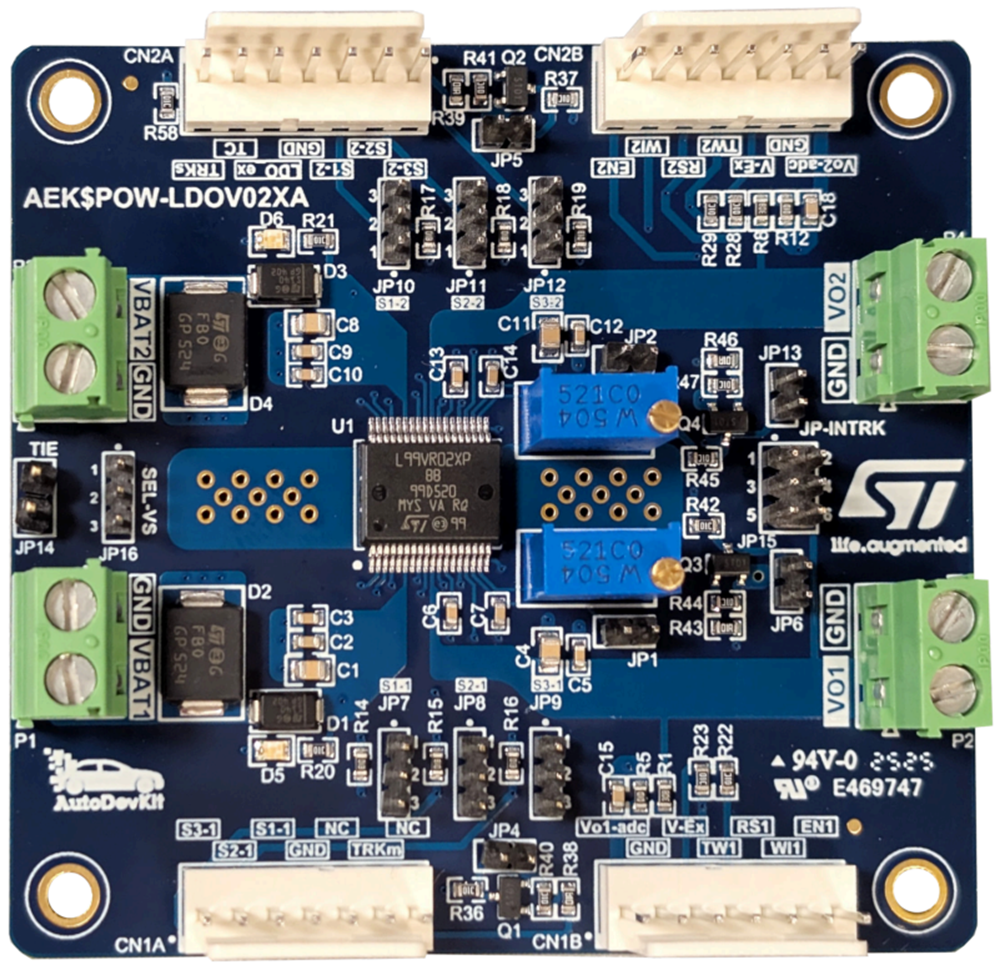 机械图纸 - STMicroelectronics AEK-POW-LDOV02X 稳压器评估板