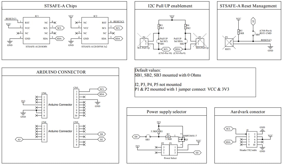 原理图 - STMicroelectronics X-NUCLEO-ESE01A1安全元件扩展板