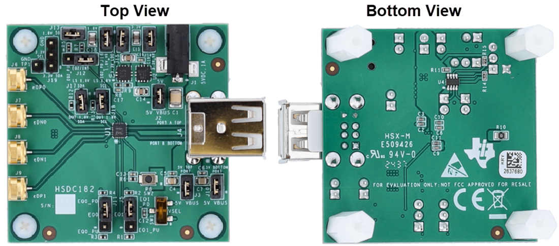 机械图纸 - Texas Instruments TUSB2E221QFNEVM中继器评估模块