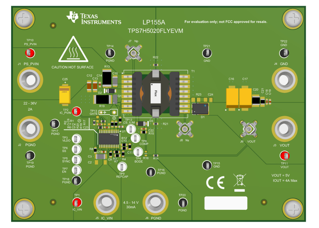 位置电路 - Texas Instruments TPS7H5020FLYEVM 评估模块
