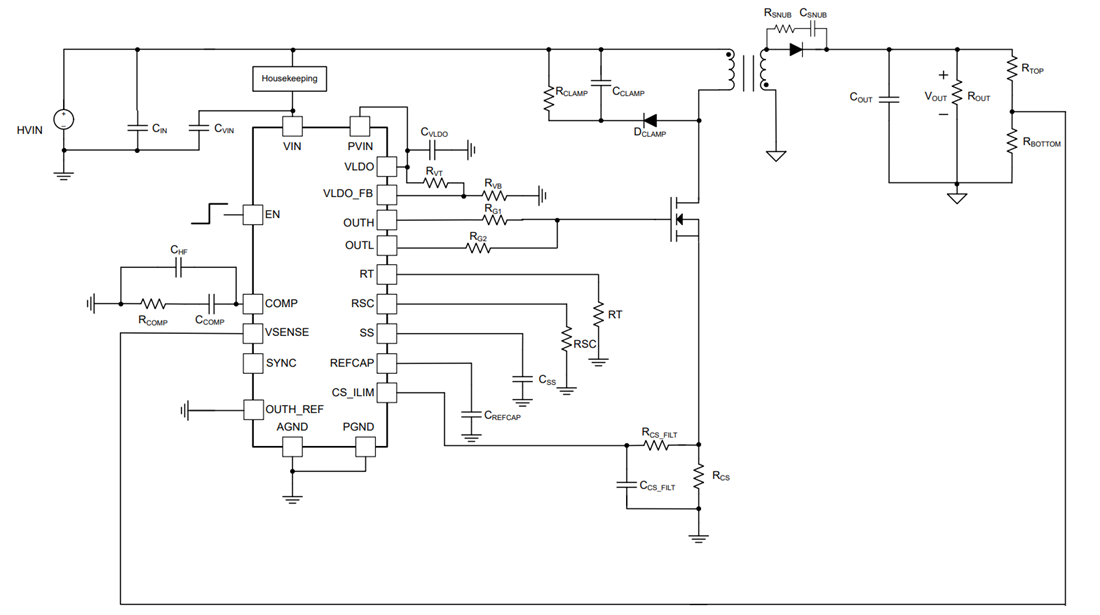 原理图 - Texas Instruments TPS7H5020FLYEVM 评估模块