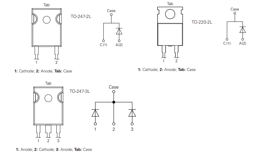 Mechanical Drawings - Littelfuse DCK Silicon Carbide Schottky Diodes