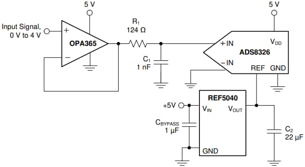 原理图 - Texas Instruments REF50x精密电压基准