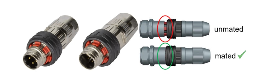 图表 - HARTING M12推拉式内锁屏蔽连接器