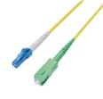 L-Com Simplex LC/UPC to SC/APC Fiber Optic Patch Cables