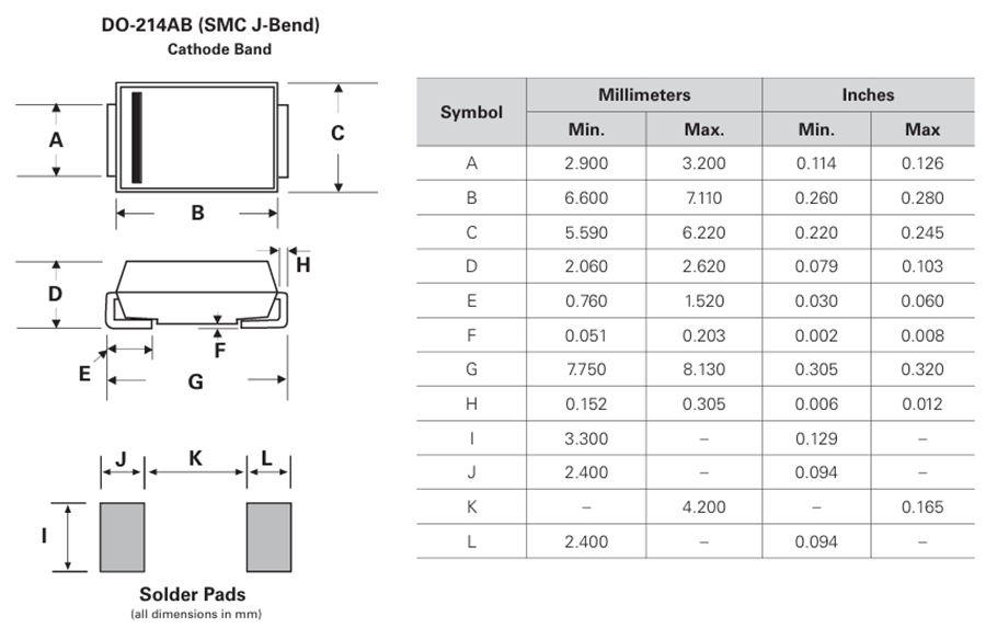 Mechanical Drawing - IXYS DK010S3ARP 1000V 10A Rectifier