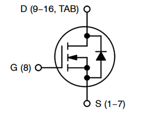 原理图 - onsemi NVBYST0D8N08X单N沟道功率MOSFET