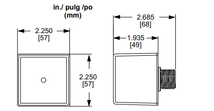 Mechanical Drawing - Square D SDSA Type 1 Surge Protective Devices