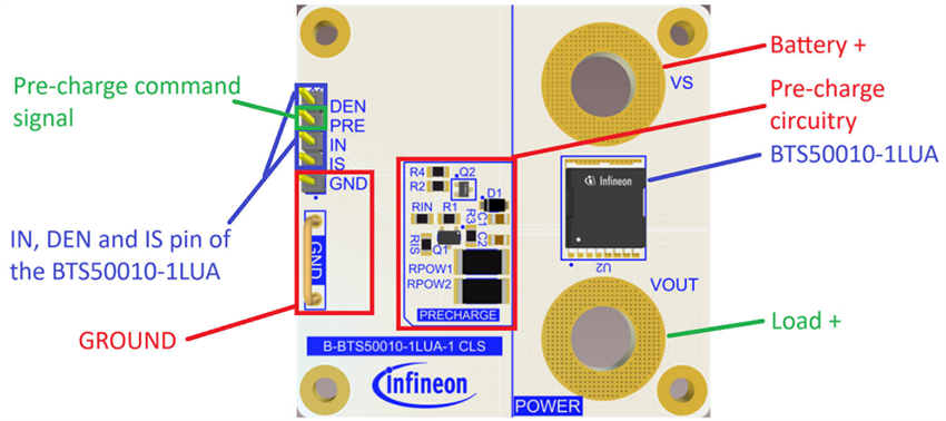 机械图纸 - Infineon Technologies Power PROFET+容性负载充电评估板