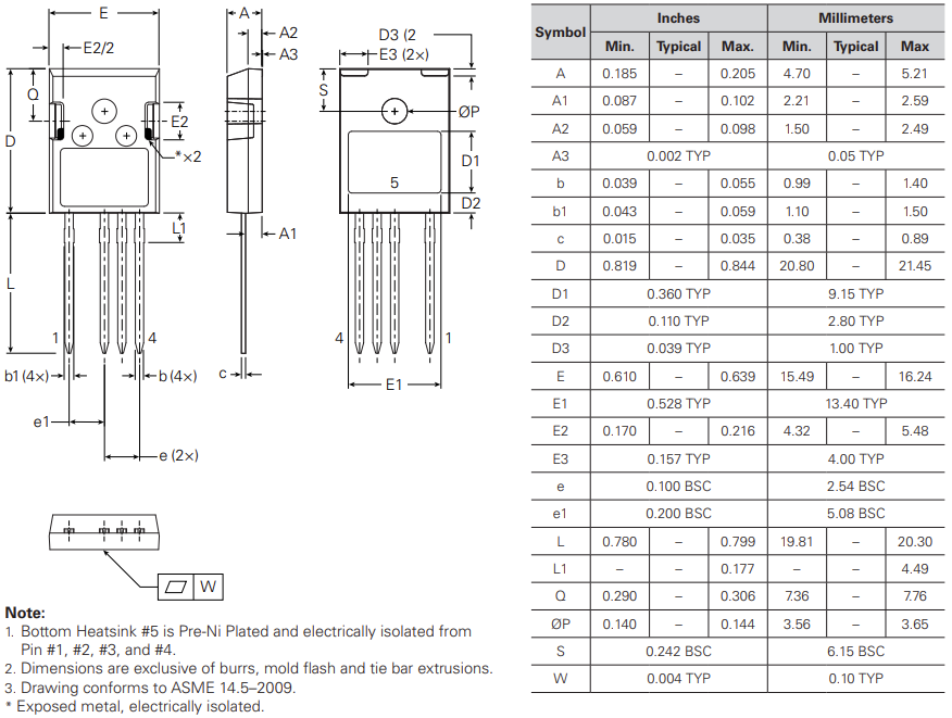 Mechanical Drawing - IXYS IXSJ25N120R1K Power MOSFET