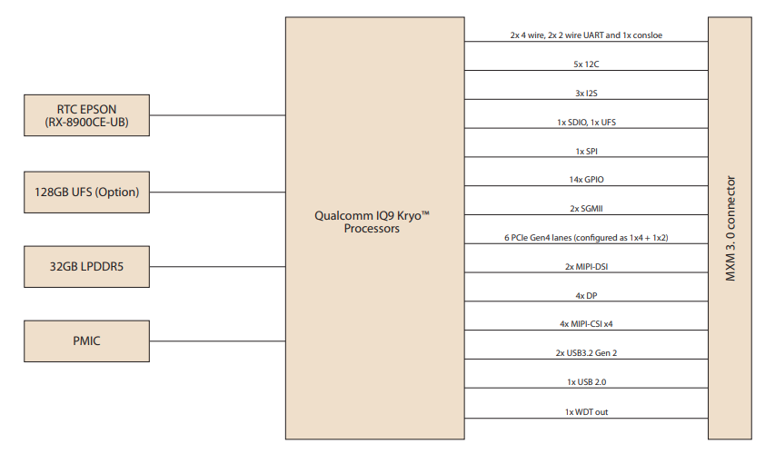 Block Diagram - Advantech AOM-6741 SMARC Modules