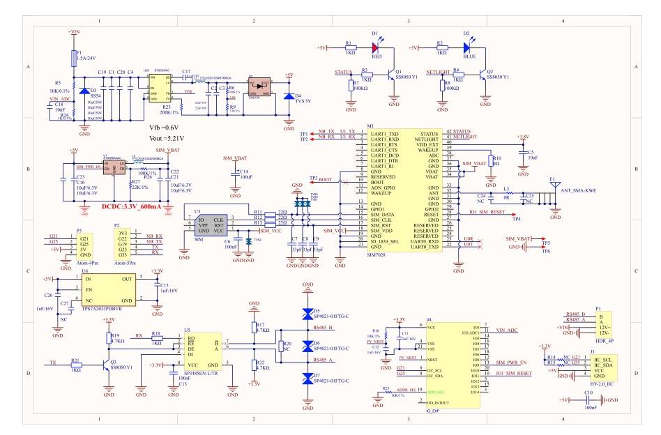 Schematic - M5Stack Atom DTU NBIoT2 Wireless Data Transmission Units