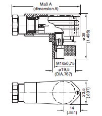 Amphenol-Tuchel C091D Circular Right Angle Connectors Diagram 