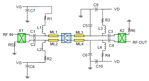 Balanced Amplifier 2600 MHz Circuit Schematic Balanced Amplifier 2600 MHz Circuit Schematic