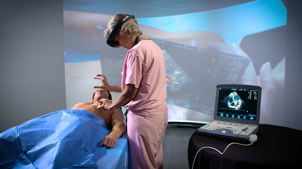Hololens augmented reality used by a doctor