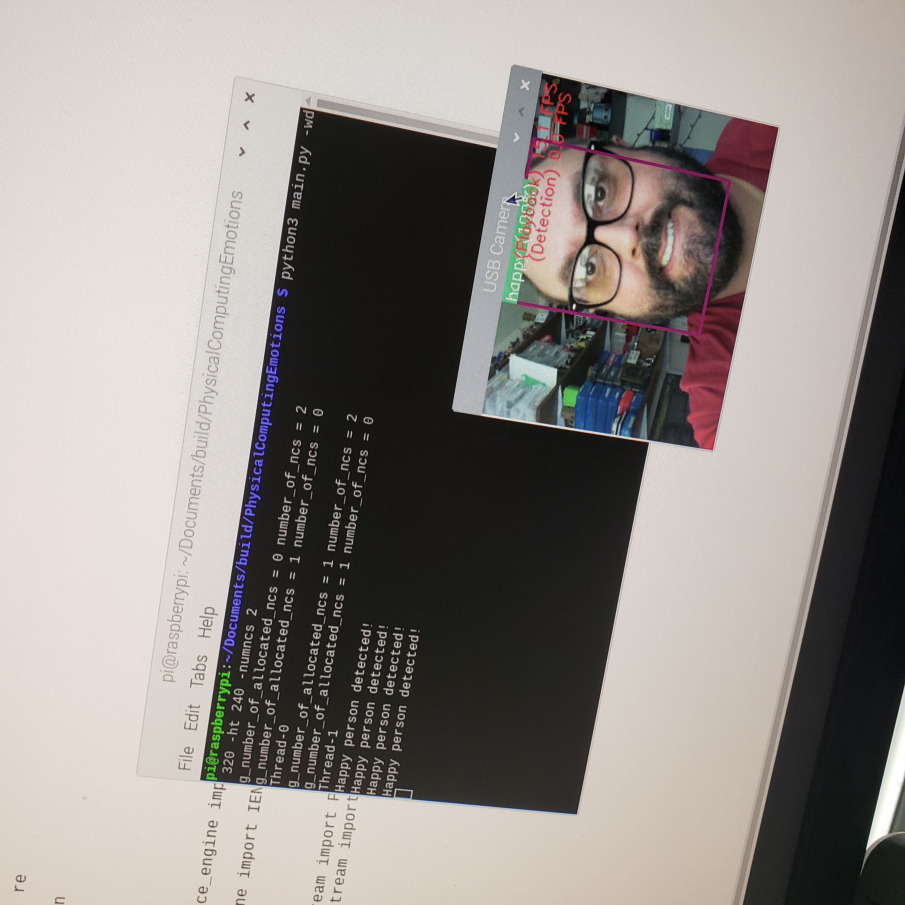 The terminal and camera output
