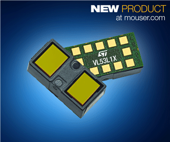 STMicroelectronics VL53L1X ToF接近传感器在贸泽开售