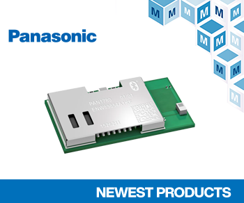 Mouser Electronics Now Stocking Panasonic PAN1780 High-Performance Bluetooth 5 Low Energy Module