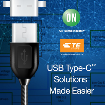 Mouser Announces New USB Type-C Solution Page, Featuring Versatile Products from ON Semiconductor and TE Connectivity