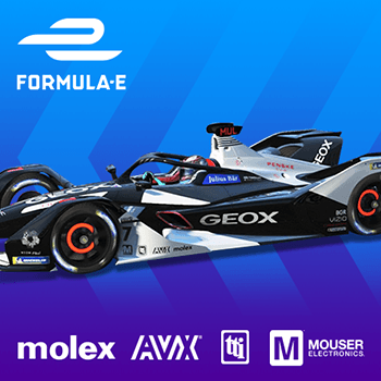 Mouser-Sponsored Formula E Driver Grabs Podium in Round Two of Race at Home Challenge